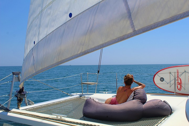 relax on a Catamaran