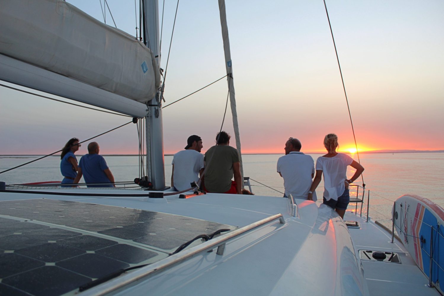 a group of people on a boat